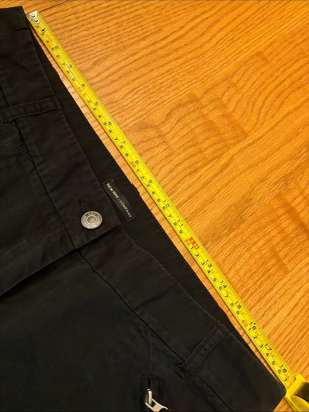 New York & Company Black Drawstring Hem Joggers
